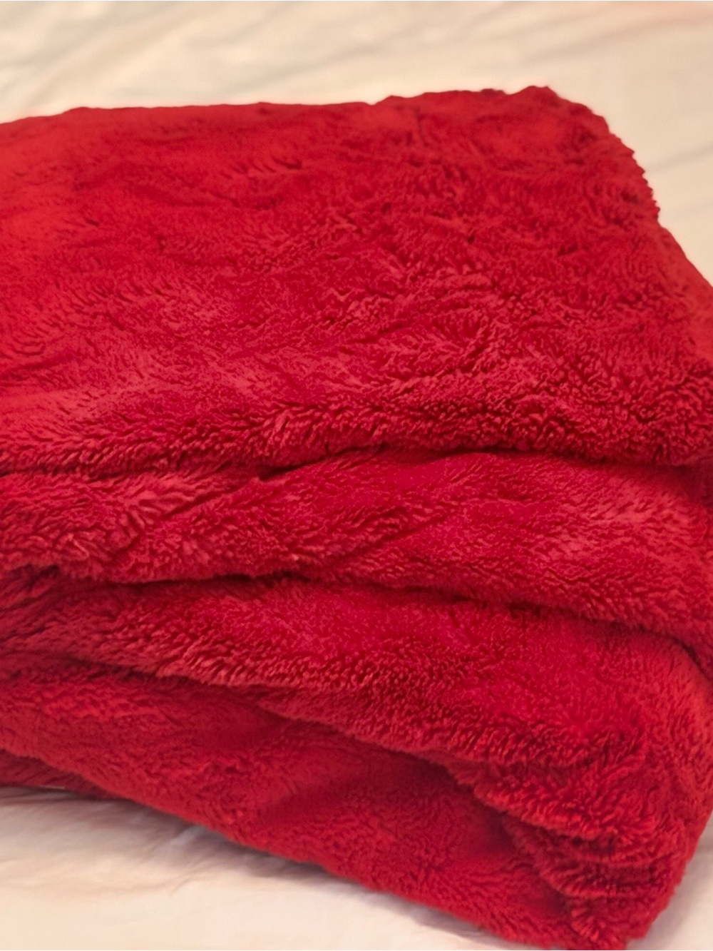 Minky Couture Adult Hugs Plush Red Throw Blanket - Soft Home Bedding